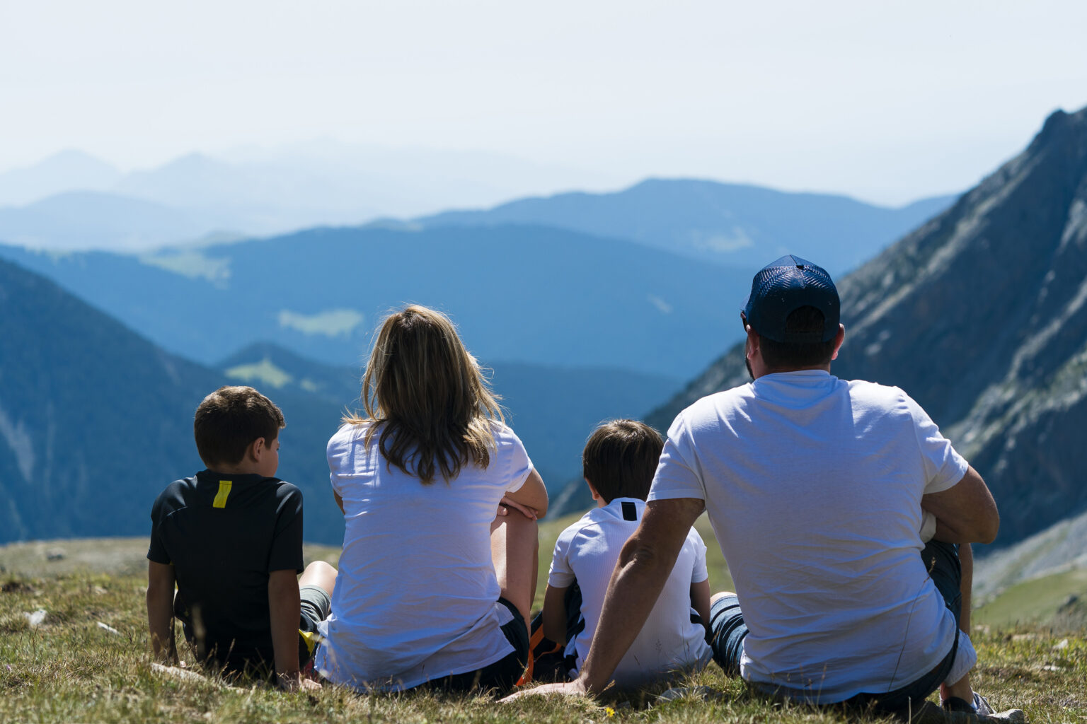 Família a la muntanya.