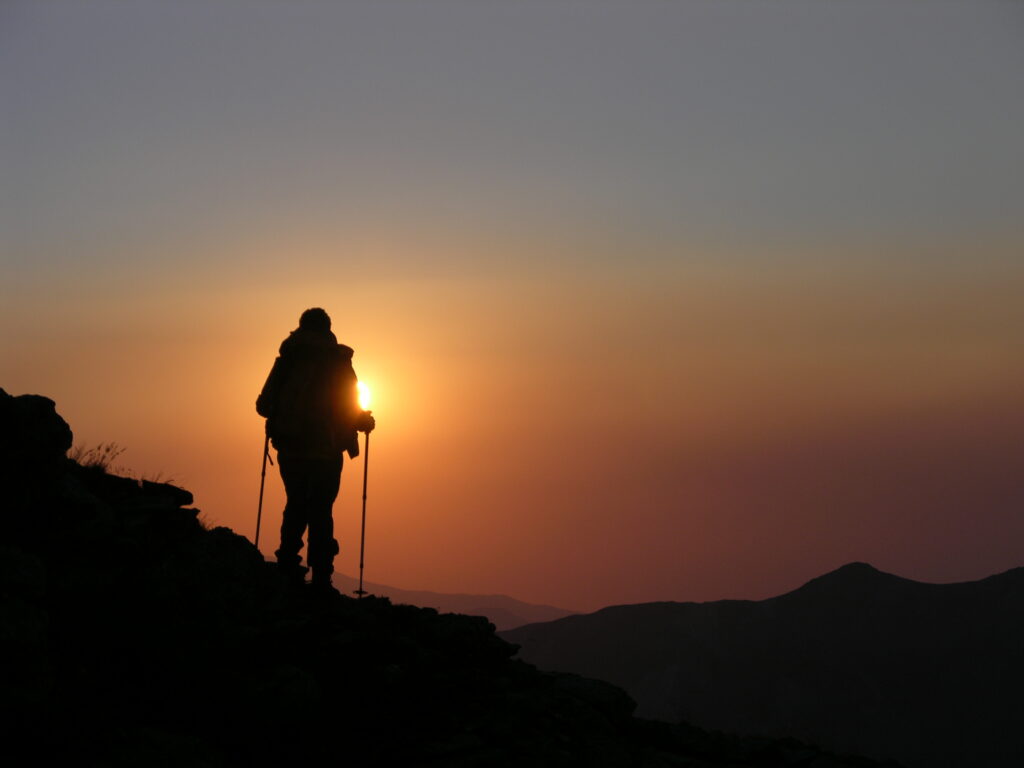 Posta de sol a la Vall de Núria.